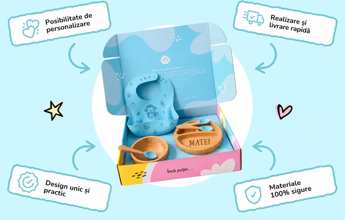 Produse MyMonkey ambalate într-o cutie de lux gata pentru cadou