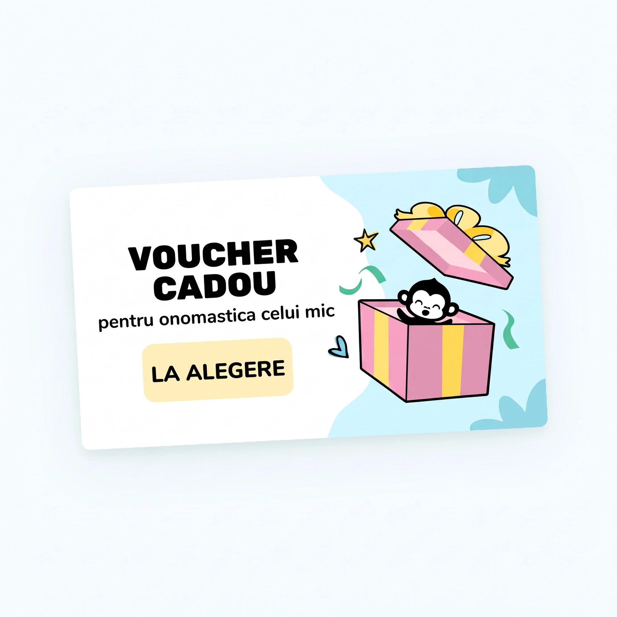 Design-ul voucherului - Onomastică