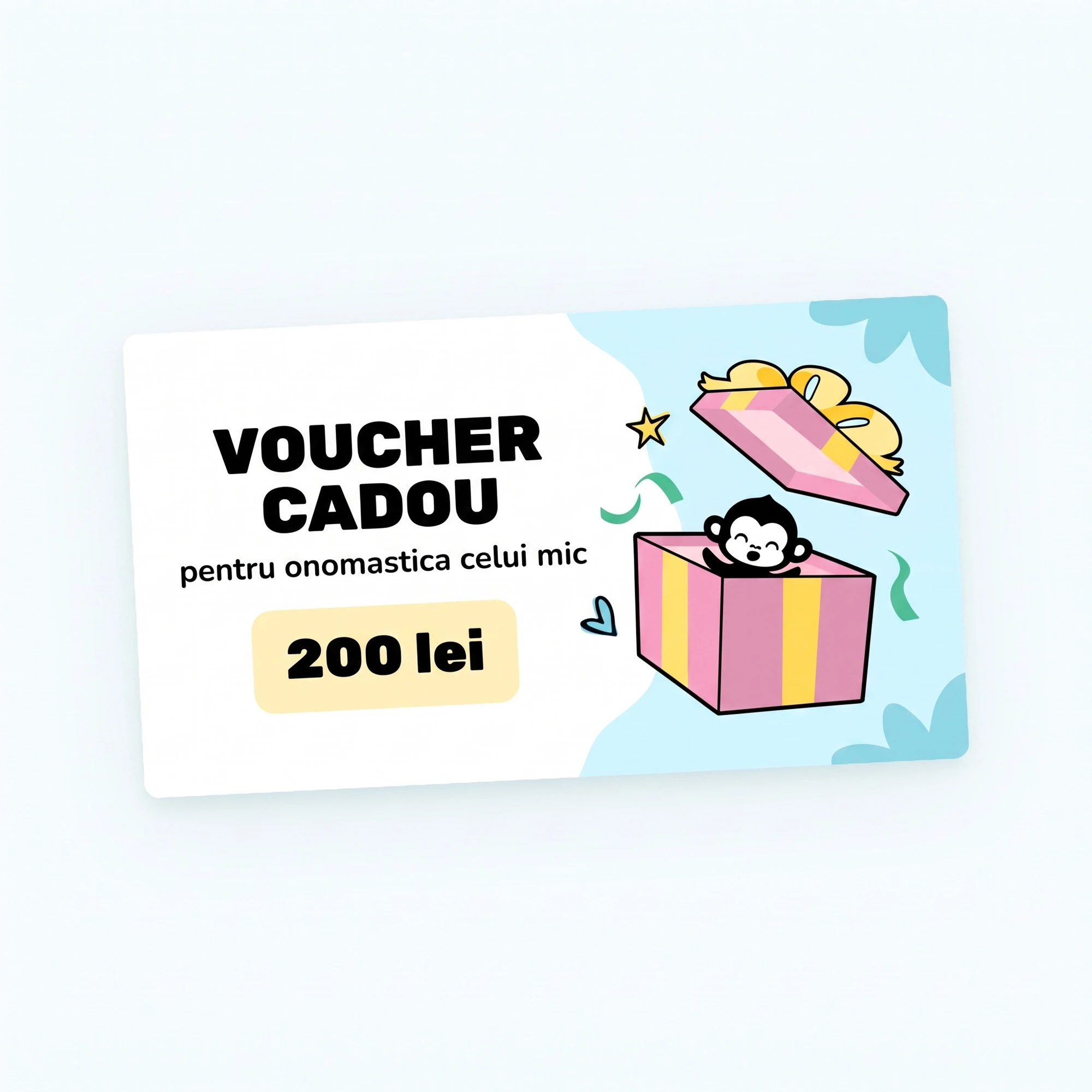 Design-ul voucherului - Onomastică