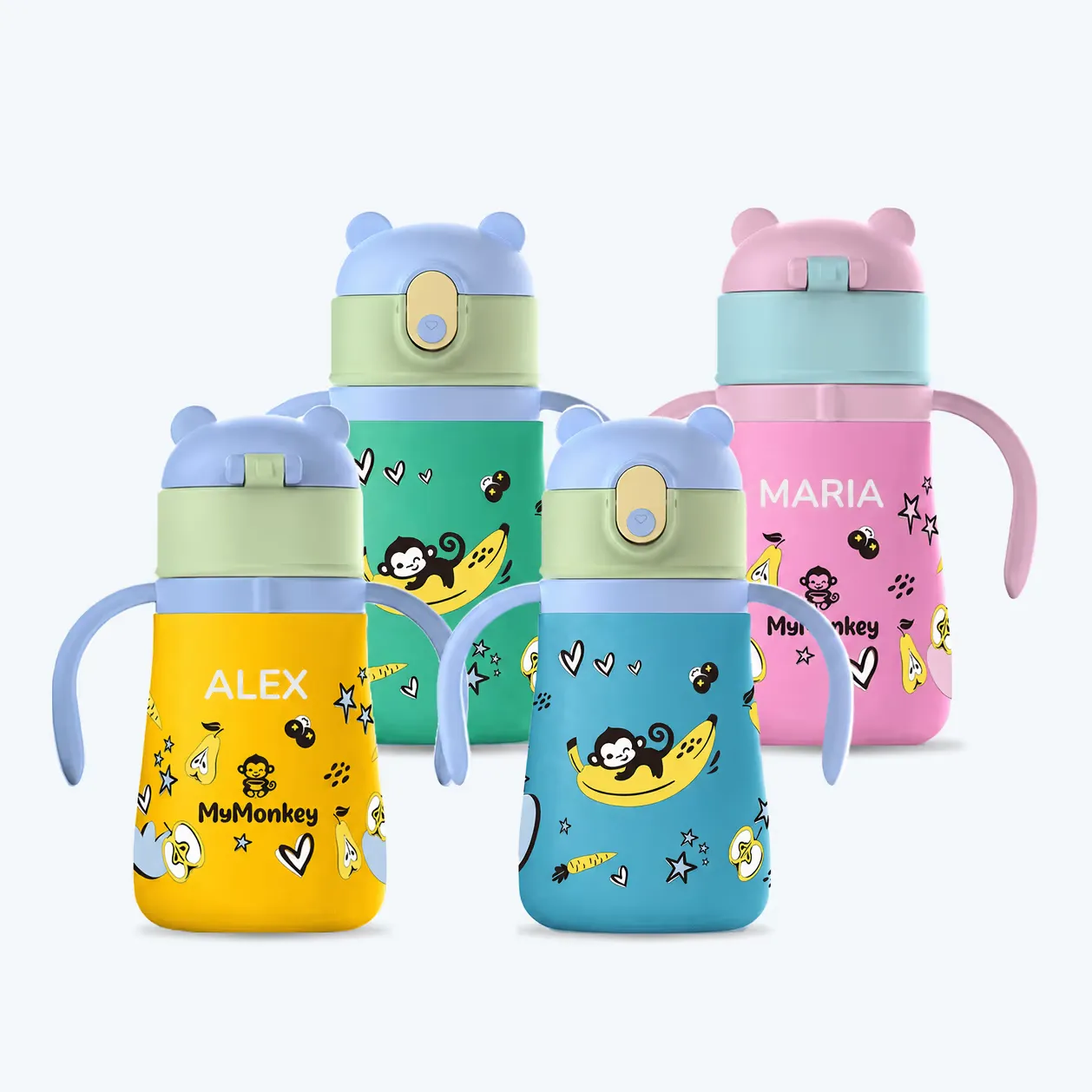 Sticlă de apă termică personalizată pentru copii MyMonkey